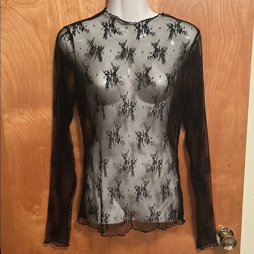Black Lace Women's Top